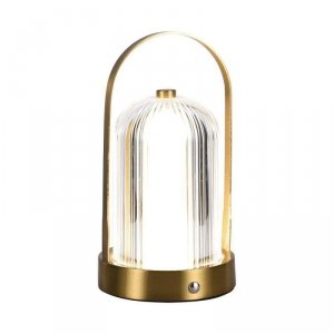 Lampka stołowa nocna V-TAC 1W LED 22cm ładowanie USB ściemnianie złota VT-1057 3000K-6000K 55lm