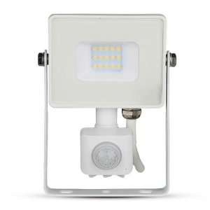 Projektor LED V-TAC 10W SAMSUNG CHIP Czujnik Ruchu Funkcja Cut-OFF Biały VT-10-S-W 4000K 800lm 5 Lat Gwarancji