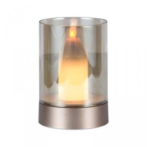 Lampka nocna światło świecy V-TAC 3W LED ładowanie USB ściemnianie złota VT-7564 3000K 110lm