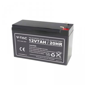 Akumulator Żelowy Bezobsługowy 7AH V-TAC T1 151x65x94(100)mm VT-7-12 5 Lat Gwarancji