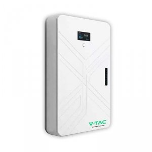 Magazyn bank energii V-TAC biały 15cm ultra slim 14.33Wh 280Ah/51.2V 140A LFP BMS VT-14033 10 lat gwarancji