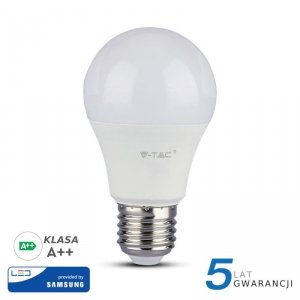 Żarówka LED V-TAC SAMSUNG CHIP 6.5W E27 A++ A60 VT-265 4000K 806lm 5 Lat Gwarancji