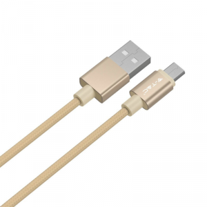 Przewód Micro USB V-TAC 1M Złoty Seria Platinum VT-5331