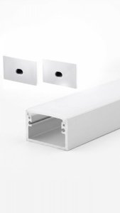 Profil LP-Floor30 ANODOWANY NAWIERZCHNIOWY 2m kpl. klosz zaślepki uchwyty 