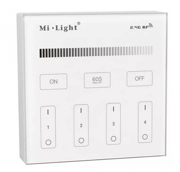 Panel do LED naścienny 230V  MONO 4 strefy  T1 Milight