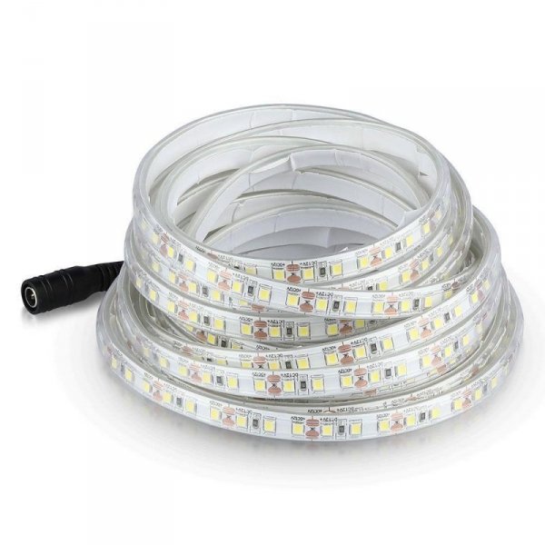 Taśma LED V-TAC SMD2835 1200LED 24V IP65 2xPCB rękaw 10mb 7,2W/m 120LED/m VT-2835 4000K 600lm