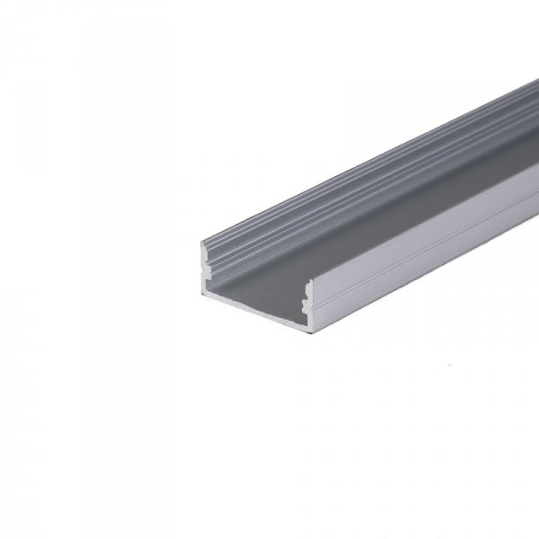 Profil do LED zestaw, ALU anodowany na dwie taśmy 215mm V-TAC 2mb klosz mleczny 23,5x10mm VT-8108