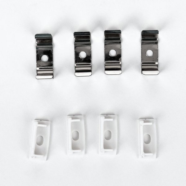 Profil do LED zestaw, ALU anodowany na dwie taśmy 215mm V-TAC 2mb klosz mleczny 23,5x10mm VT-8108