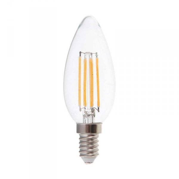 Żarówka LED V-TAC 6W Filament E14 Świeczka 130Lm/W VT-2327 6400K 800lm