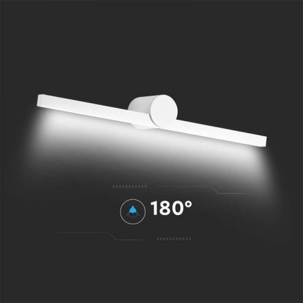 Oprawa kinkiet ścienny V-TAC 10W LED biały IP65 lustro obraz łazienka VT-7022-W 4000K 1530lm