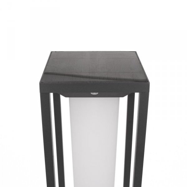 Słupek ogrodowy solarny V-TAC 4W LED SAMSUNG CHIP szary 2-funkcje IP65 VT-66-N 3000K 280lm 3 lata gwarancji