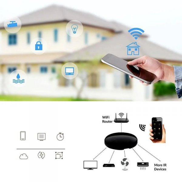 Sterowanie Uniwersalne Zdalne IR V-TAC SMART WiFi Podczerwień SMART Life Alexa Google Home