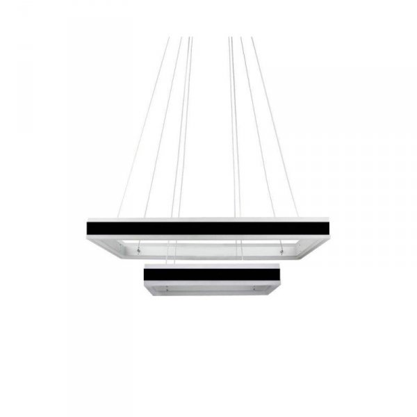 Oprawa zwieszana LED V-TAC 100W soft light chandelier ściemnianie czarny VT-101-2D-B-N 3000K 6300lm 3 lata gwarancji