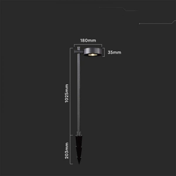 Oprawa Ogrodowa Słupek LED V-TAC 2-funkcje 6W IP65 100cm Czarna VT-11107-B 4000K 620lm
