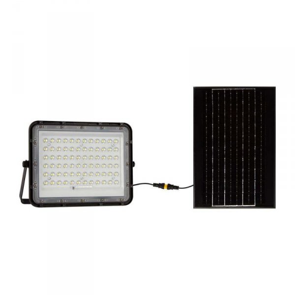 Projektor LED Solarny V-TAC 15W Pilot, AUTO, Timer, IP65 Czarny VT-120W 6400K 1200lm