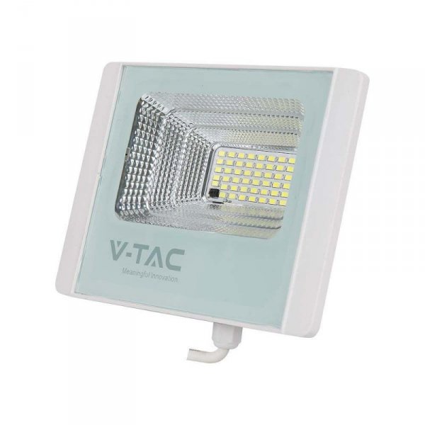Projektor LED Solarny V-TAC 20W Biały IP65, Pilot, Timer VT-60W 6400K 1650lm