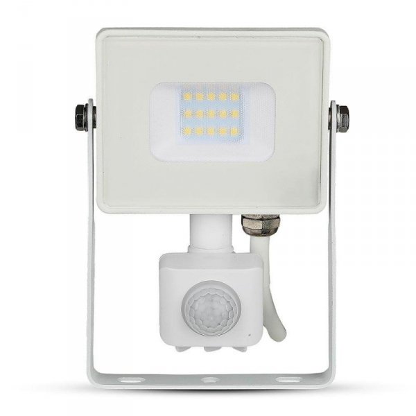 Projektor LED V-TAC 10W SAMSUNG CHIP Czujnik Ruchu Funkcja Cut-OFF Biały VT-10-S-W 4000K 800lm 5 Lat Gwarancji