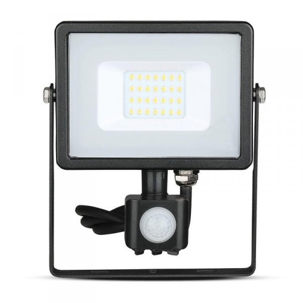 Projektor LED V-TAC 20W SAMSUNG CHIP Czujnik Ruchu Funkcja Cut-OFF Czarny VT-20-S-W 4000K 1600lm 5 Lat Gwarancji