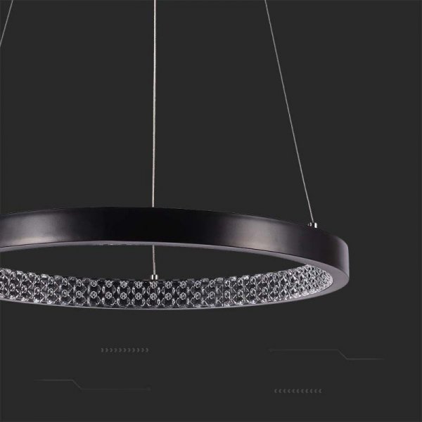 Oprawa zwieszana V-TAC 19W LED czarna VT-7823 3000K 2160lm