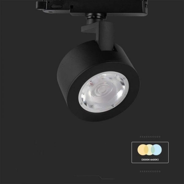 Oprawa Szynosystem 3F V-TAC 30W LED 35st CCT Czarna VT-4633 3000K-4000K-6400K 3000lm