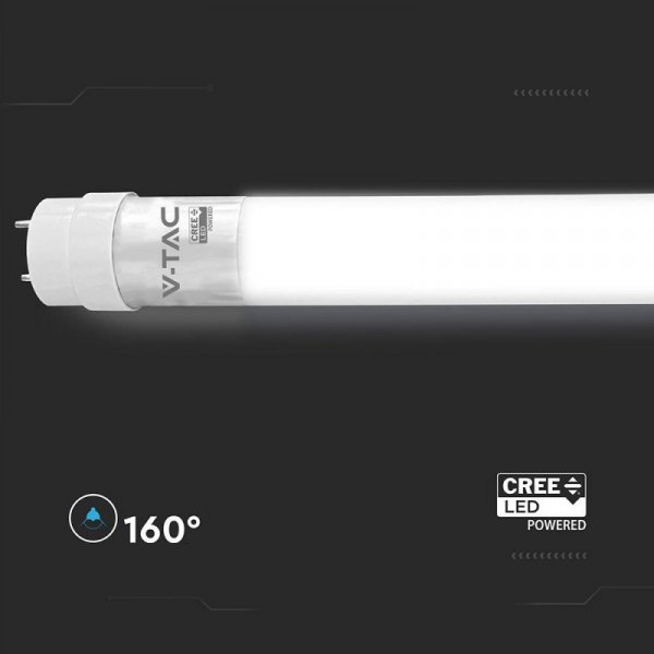 Tuba świetlówka LED T8 V-TAC CREE CHIP 150cm 20W G13 nano plastic 100Lm/W VT-151 3000K 2100lm 6 lat gwarancji