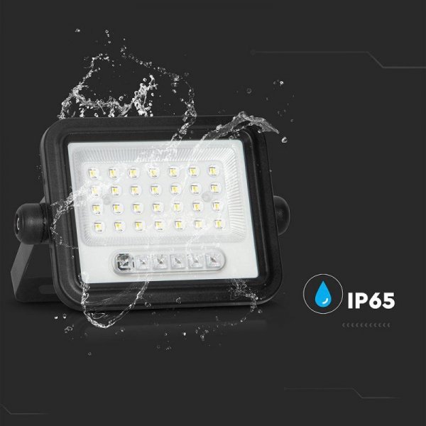 Naświetlacz LED solarny V-TAC 6W CCT pilot auto timer IP65 czarny VT-54W 700lm 3 lata gwarancji