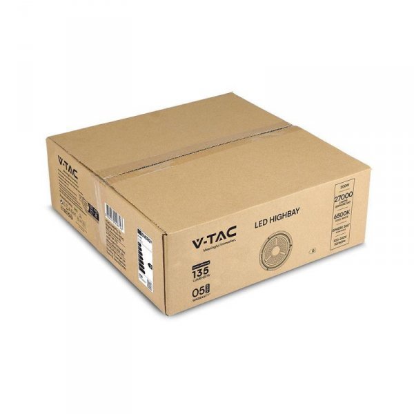 Oprawa V-TAC 200W LED UFO high bay IP65 ALU 135Lm/W VT-92201-N 6500K 27000lm 5 lat gwarancji