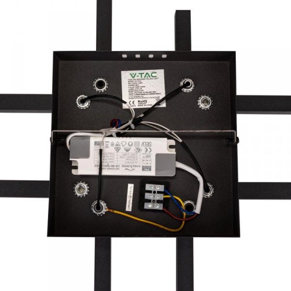 Oprawa sufitowa V-TAC 38W LED czarna VT-7915 4000K 4100lm