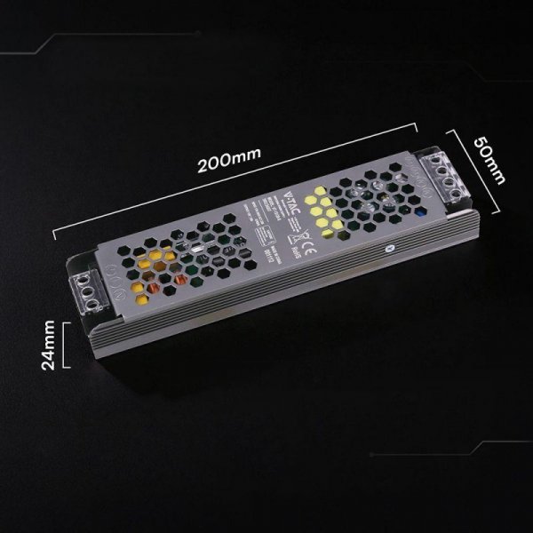 Zasilacz do LED modułowy montażowy SLIM V-TAC 120W 12V 10A IP20 filtr EMI VT-13120-S