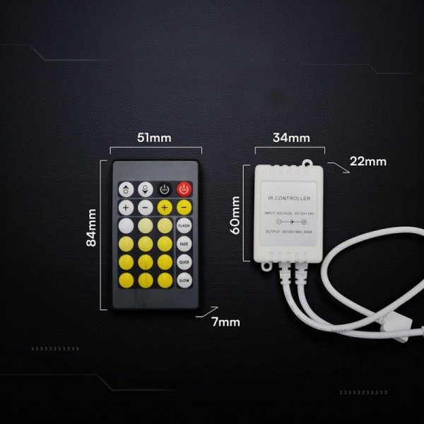 Sterownik taśm LED V-TAC IR CCT z pilotem 24 przyciski 3 lata gwarancji