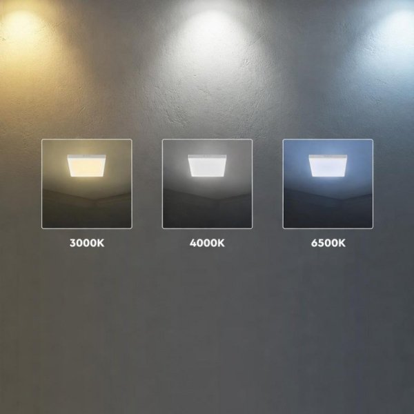Panel wpuszczany downlight V-TAC 12W LED CREE CHIP kwadrat 170x170mm VT-61012CCT 3000K-4000K-6500K 1320lm 6 lat gwarancji