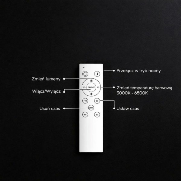 Oprawa sufitowa plafoniera V-TAC 30W/60W/30W LED 49cm 3w1 ściemnialna szara pilot CCT VT-85033 3000K-4000K-6500K 6000lm