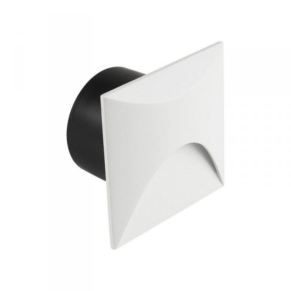 Oprawa schodowa aluminiowa 3W LED V-TAC kwadratowa biała 230V IP65 VT-44002SQ 3000K 230lm