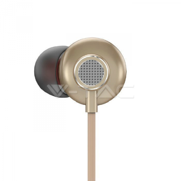 Słuchawki Jack 3,5mm V-TAC Złote V-TAC VT-1132