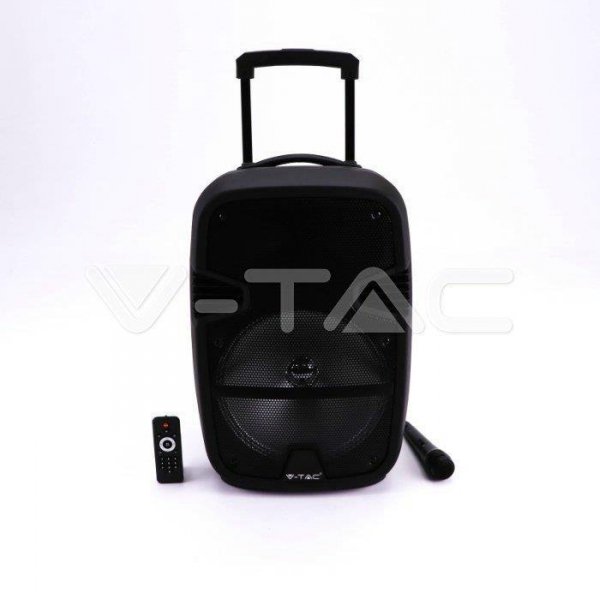 Głośnik Przenośny V-TAC 35W Mikrofon, RGB, PILOT, USB, Micro SD & FM Radio, na kółkach 510x320x270 VT-6212
