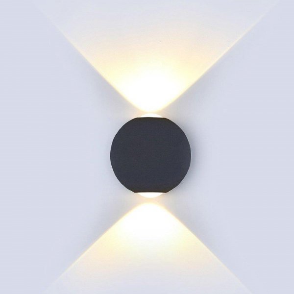 Kinkiet Ścienny V-TAC 6W LED Czarny Okrągły IP65 VT-836 4000K 660lm