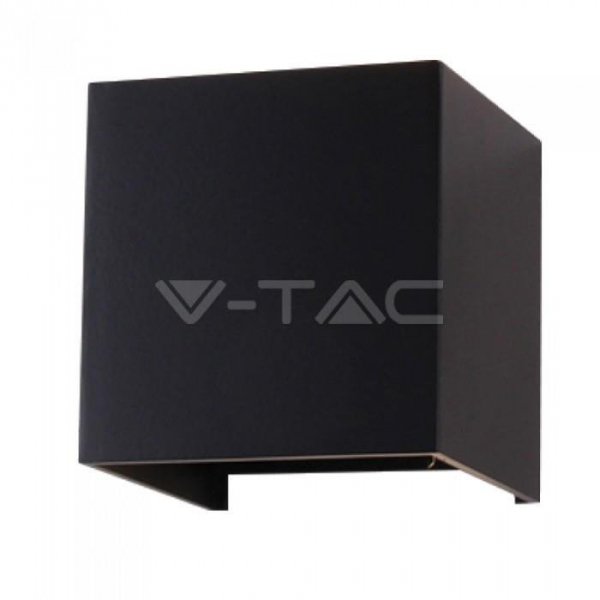 Oprawa Ścienna V-TAC 12W LED Góra Dół Regulowana Chip BRIDGELUX Czarny Kwadrat IP65 VT-759-12 3000K 1100lm