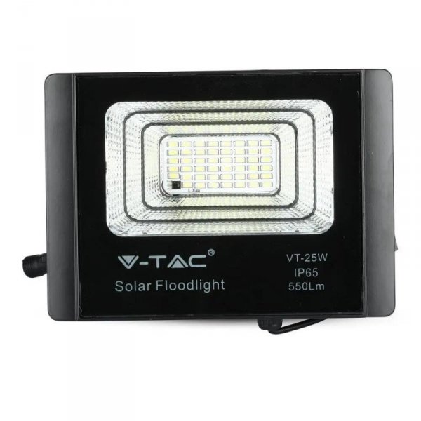 Projektor LED Solarny V-TAC 12W IP65 VT-25W 4000K 550lm 2 Lata Gwarancji
