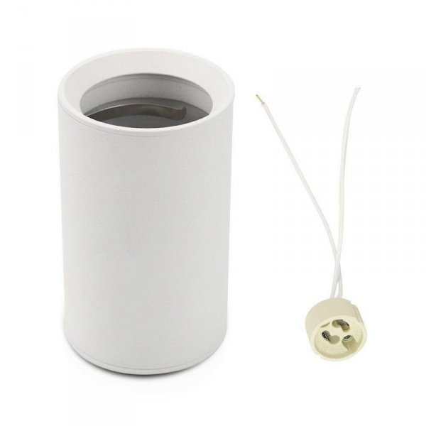 Oprawa V-TAC aluminiowa GU10 okrągła natynkowa tuba biała 60x100mm VT-807-W 3 lata gwarancji