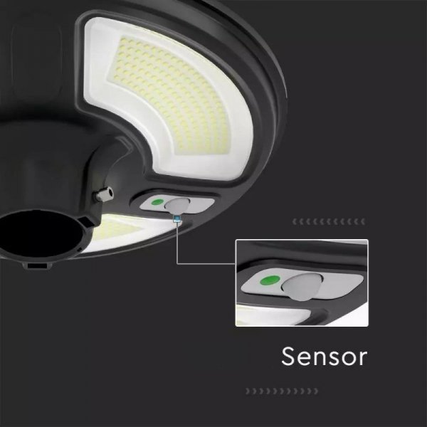 Oprawa ogrodowa V-TAC solarna 7,5W czujnik ruchu timer pilot IP65 VT-45W 6500K 1000lm