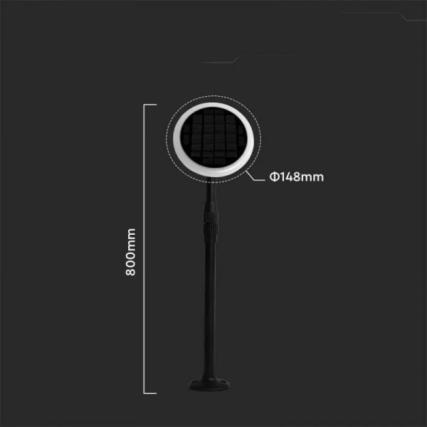 Słupek Ogrodowy V-TAC Solarny LED 3W 2w1 (Opak. 2 szt) VT-943 3000K 260lm