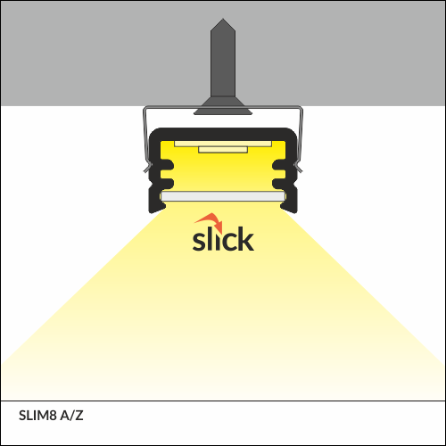 PROFIL LED SLIM8 AC2/Z 1M