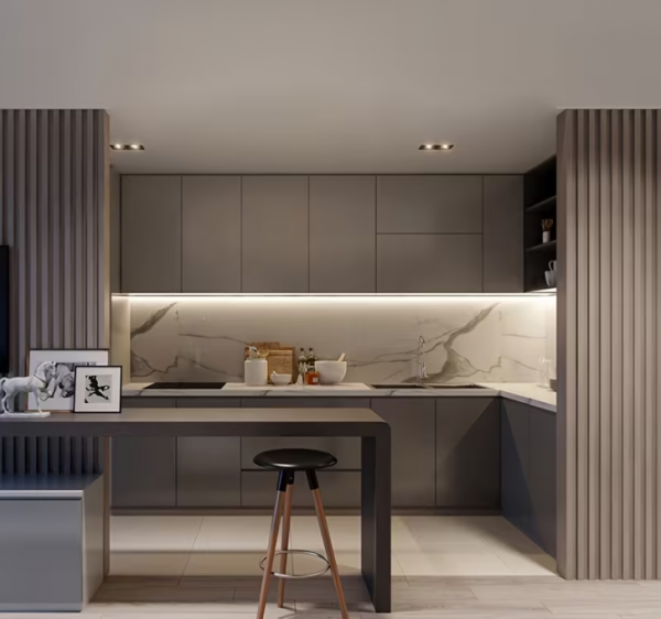 Profil LP-A  prosty czarny 2m kpl. klosz zaślepki uchwyty 