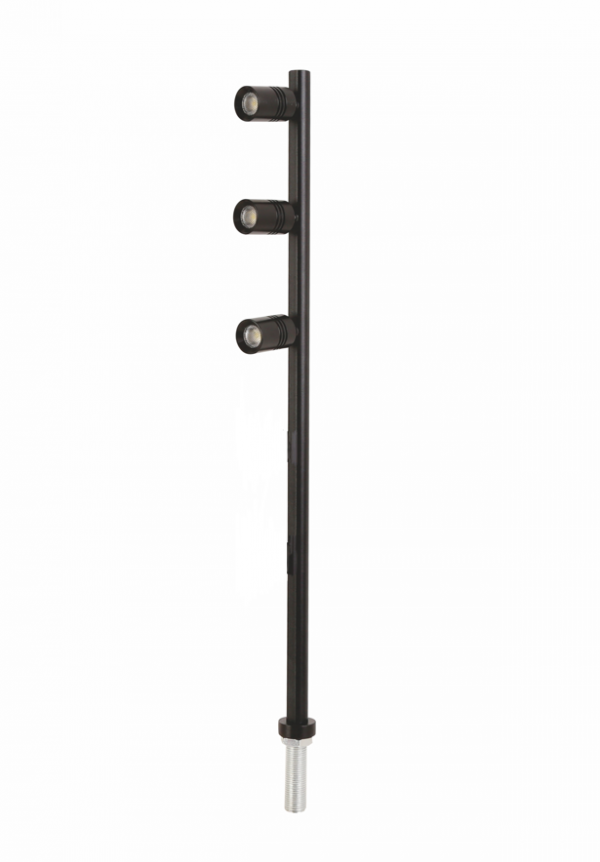 LAMPKA LED DO GABLOT SŁUPEK 3X 6K CZARNA 3X1W