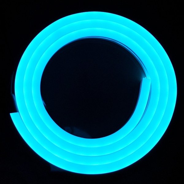 NEON LED 12V SILICONE 6X12 R1 ICE BLUE IP67 1M