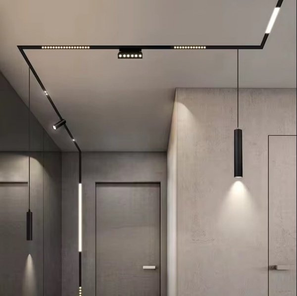 Lampa magnetyczna LED 6W 4000K szynowa liniowa czarna 48V