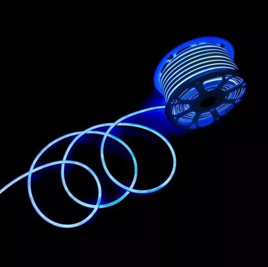 NEON LED 12V 8X16 PCV 1M NIEBIESKI IP67