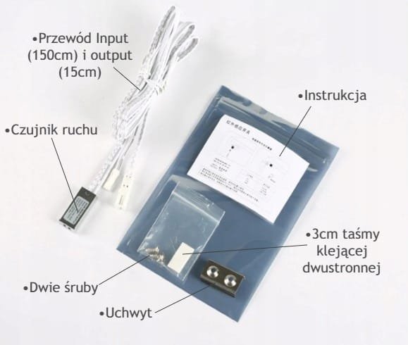 Włącznik IR DO LED do SZAF DRZWI SZUFLAD 5-24V 60W