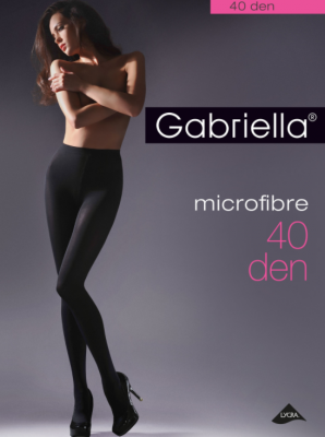 Rajstopy gładkie microfibre 40 den Khaki zielone Gabriella