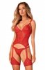 Czerwony gorset Obsessive Belovya Corset 